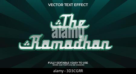 Effetto testo vettoriale modificabile Illustrazione Vettoriale