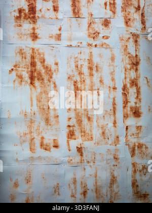 Il vecchio metallo arrugginito fogli sfondo texture Foto Stock