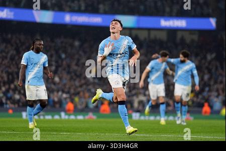 Foto del file datata 05/11/25 di Phil Foden. John Stones non ha dubbi sul fatto che il suo compagno di squadra del Manchester City Phil Foden ha dato al boss inglese Thomas Tuchel un mal di testa da selezione. Data di pubblicazione: Giovedì 6 novembre 2025. Foto Stock