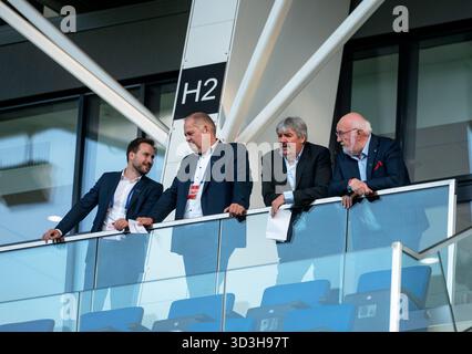 Lussemburgo 10 giugno 2025. Calcio - amichevole internazionale Lussemburgo vs Repubblica d'Irlanda nello Stade de Luxembourg. FLF Lussemburgo calcio Foto Stock