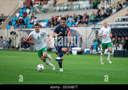 Lussemburgo 10 giugno 2025. Calcio - amichevole internazionale Lussemburgo vs Repubblica d'Irlanda nello Stade de Luxembourg. Seid Korac - Lussemburgo Foto Stock
