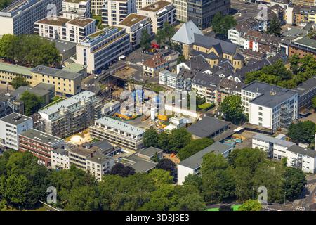 Veduta aerea del cantiere dell'Historic Cologne City Archive, crollato nel 2009 come parte della costruzione della ferrovia leggera, a Colonia in t Foto Stock