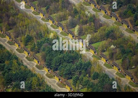 Vista aerea del deposito delle munizioni Munitionsversorgungszentrum West der Bundeswehr, ex Heeresmunitionsanstalt Wulfen Munitionsanstalt (Muna), in Foto Stock
