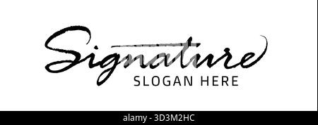 Logo in stile firmato scritto a mano Design vettoriale per il branding personale o aziendale Illustrazione Vettoriale
