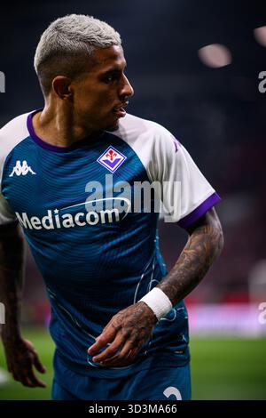 MAGONZA, GERMANIA - 6 NOVEMBRE 2025: Dodo - la partita di calcio della UEFA Conference League 1. FSV Mainz 05 contro ACF Fiorentina alla Mewa Arena. Foto Stock