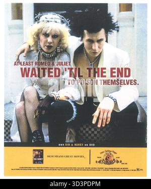 Poster del film di Sid e Nancy del 2001, diretto da Alex Cox, con Gary Oldman e Chloe Webb Foto Stock