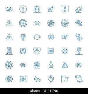 Icone vettoriali perfette da 36 PIXEL Bold Line per l'attenzione, create con una risoluzione 256x256 per una straordinaria coerenza visiva su tutto il platf Illustrazione Vettoriale