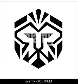 Moderno logo geometrico con testa a leone | Design minimale poligonale di lusso vettoriale | elegante simbolo astratto animale per l'identità del marchio e dell'azienda Illustrazione Vettoriale