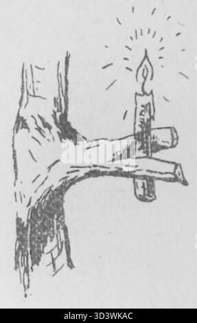 Un'altra illustrazione tratta dal libro *Obozownictwo* di Stanislaw Gibess del 1924, che evidenzia aspetti delle attività all'aperto e della cultura polacca del campeggio durante i primi anni del XX secolo. Foto Stock