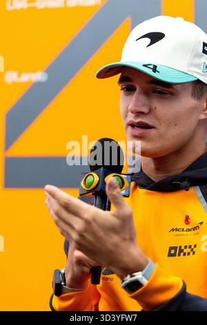 San Paolo, BRA. 07/11/2025. Lando Norris, durante la Formula 1 MSC Cruises grande Premio De Sao Paulo 2025. Crediti: Alessio Morgese / Alamy live news Foto Stock