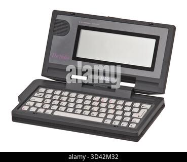1989 computer portatile Atari Portfolio a 16 bit Foto Stock