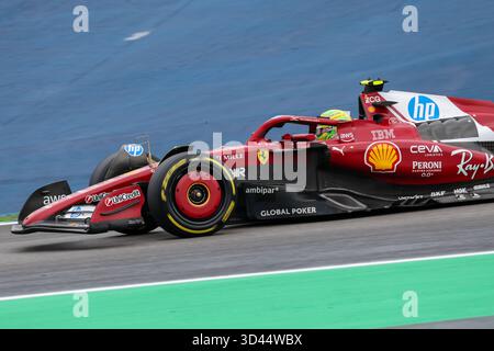 San Paolo, BRA. 11/08/2025. Lewis Hamilton del Regno Unito alla guida della Scuderia Ferrari HP SF-25 Ferrari (44), durante la Formula 1 MSC Cruises grande Premio De Sao Paulo 2025. Crediti: Alessio Morgese / Alamy live news Foto Stock