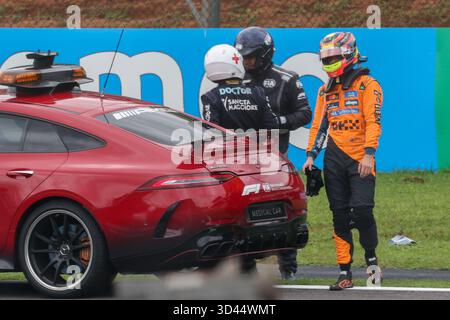 San Paolo, BRA. 11/08/2025. Oscar Piastri dell'Australia alla guida del (81) McLaren F1 Team MCL39 Mercedes, durante la Formula 1 MSC Cruises grande Premio De Sao Paulo 2025. Crediti: Alessio Morgese / Alamy live news Foto Stock