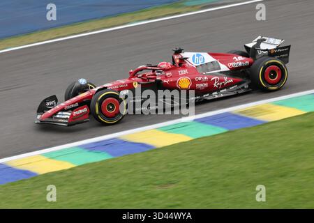 San Paolo, BRA. 11/08/2025. Charles Leclerc di Monaco alla guida della (16) Scuderia Ferrari HP SF-25 Ferrari, durante la Formula 1 MSC Cruises grande Premio De Sao Paulo 2025. Crediti: Alessio Morgese / Alamy live news Foto Stock