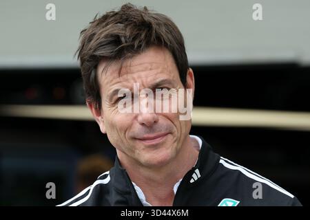 San Paolo, BRA. 11/08/2025. Toto Wolff, Team principal del team Mercedes-AMG Petronas F1 Team, durante la Formula 1 MSC Cruises grande Premio De Sao Paulo 2025. Crediti: Alessio Morgese / Alamy live news Foto Stock