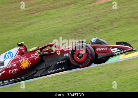 San Paolo, BRA. 11/08/2025. Lewis Hamilton del Regno Unito alla guida della Scuderia Ferrari HP SF-25 Ferrari (44), durante la Formula 1 MSC Cruises grande Premio De Sao Paulo 2025. Crediti: Alessio Morgese / Alamy live news Foto Stock