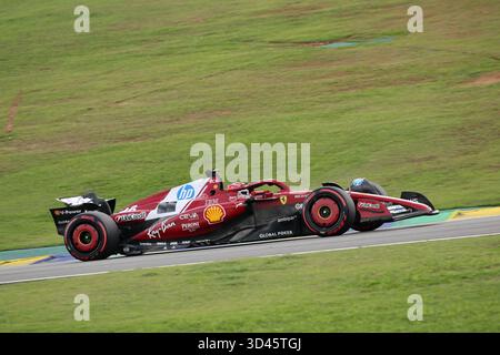 San Paolo, BRA. 11/08/2025. Charles Leclerc di Monaco alla guida della (16) Scuderia Ferrari HP SF-25 Ferrari, durante la Formula 1 MSC Cruises grande Premio De Sao Paulo 2025. Crediti: Alessio Morgese / Alamy live news Foto Stock