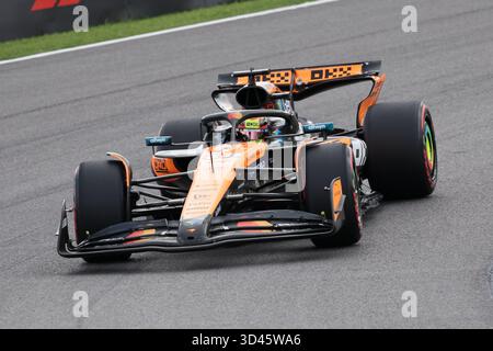 San Paolo, BRA. 11/08/2025. Oscar Piastri dell'Australia alla guida del (81) McLaren F1 Team MCL39 Mercedes, durante la Formula 1 MSC Cruises grande Premio De Sao Paulo 2025. Crediti: Alessio Morgese / Alamy live news Foto Stock