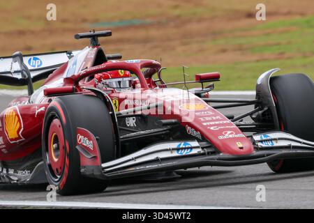 San Paolo, BRA. 11/08/2025. Charles Leclerc di Monaco alla guida della (16) Scuderia Ferrari HP SF-25 Ferrari, durante la Formula 1 MSC Cruises grande Premio De Sao Paulo 2025. Crediti: Alessio Morgese / Alamy live news Foto Stock