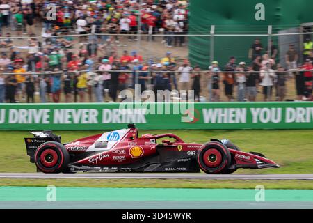 San Paolo, BRA. 11/08/2025. Charles Leclerc di Monaco alla guida della (16) Scuderia Ferrari HP SF-25 Ferrari, durante la Formula 1 MSC Cruises grande Premio De Sao Paulo 2025. Crediti: Alessio Morgese / Alamy live news Foto Stock