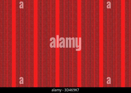 No people textile vector lines, mockup vertical seamless pattern. Furniture fabric stripe texture background in red and dark colors palette. Illustrazione Vettoriale