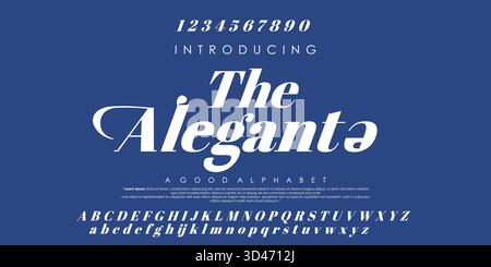 Elegante carattere calligrafico Serif per matrimoni e Branding Illustrazione Vettoriale