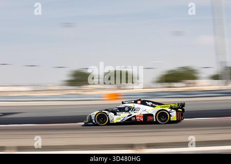 94 CASSIDY Nick (nzl), JAKOBSEN Malthe (dnk), Peugeot TotalEnergies, Peugeot 9X8 #94, Hypercar, azione durante il Rookie test 2025 del FIA World Endurance Championship 2025, il 9 novembre 2025 sul circuito Internazionale del Bahrain a Sakhir, Bahrain - foto Joao Filipe / DPPI Foto Stock