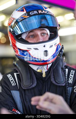 FLEMING Tom (gbr), Manthey 1st Phorm, Porsche 911 GT3 R LMGT3 #92, LM GT3, azione durante il Rookie test 2025 del FIA World Endurance Championship 2025, il 9 novembre 2025 sul circuito Internazionale del Bahrain a Sakhir, in Bahrain Foto Stock