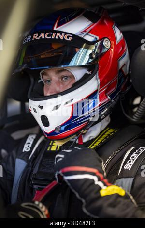 FLEMING Tom (gbr), Manthey 1st Phorm, Porsche 911 GT3 R LMGT3 #92, LM GT3, azione durante il Rookie test 2025 del FIA World Endurance Championship 2025, il 9 novembre 2025 sul circuito Internazionale del Bahrain a Sakhir, in Bahrain Foto Stock