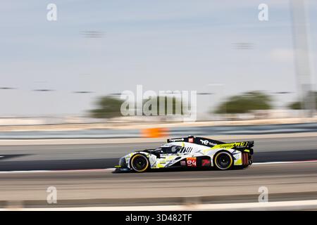94 CASSIDY Nick (nzl), JAKOBSEN Malthe (dnk), Peugeot TotalEnergies, Peugeot 9X8 #94, Hypercar, azione durante il Rookie test 2025 del FIA World Endurance Championship 2025, il 9 novembre 2025 sul circuito Internazionale del Bahrain a Sakhir, in Bahrain Foto Stock