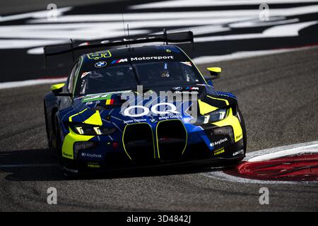 31 FARFUS Augusto (bra), il Bend Team WRT, BMW M4 LMGT3 #31, LM GT3, azione durante le 8 ore del Bahrain 2025, ottavo round del FIA World Endurance Championship 2025, dal 6 all'8 novembre 2025 sul Bahrain International Circuit di Sakhir, Bahrain Foto Stock