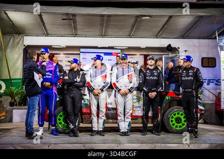 GASCOU Emmanuel, DE TURCKHEIM Gilles, Skoda Fabia RS Rally2, CONSTANT Louis, coppa Mathieu, Hyundai i20N Rally2, MARTELL Conner, GELSOMINO Alessandro, Skoda Fabia RS Rally2, portait durante il Rallye Terre de Vaucluse 2025, 7° round del Championnat de France des rallyes Terre 2025, dall'8 al 9 novembre 2025 a Courthézon, Francia - Photo Bastien Roux/DPPI credito: DPPI Media/Alamy Live News Foto Stock