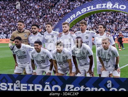 São Paolo, Brasile. 9 novembre 2025. Calcio - Campionato brasiliano 2025 - Corinthians vs. Ceará - Stadio Neo Química Arena. I giocatori di Ceará posano per una foto di gruppo prima della partita. Crediti: Vilmar Bannach/Alamy Live News Foto Stock