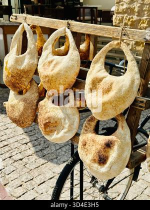 Ka'ak pane libanese in bicicletta Foto Stock