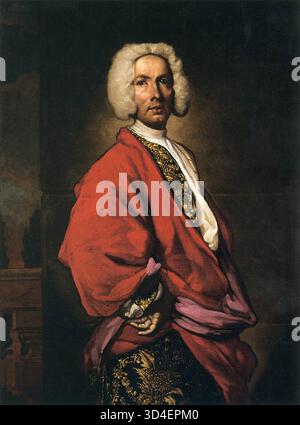 GHISLANDI, Giuseppe (B. 1655, Bergamo, d. 1743, Bergamo) Ritratto del Conte Galeozzo secco Suardo (1681-1733) 1710 olio su tela, 120 x 90 cm Mus?e du Louvre, Parigi --- parole chiave: --------------- Autore: GHISLANDI, Giuseppe titolo: Ritratto del Conte Galeozzo secco Suardo (1681-1733) linea temporale: 1701-1750 Scuola: Italiano forma: Pittura tipo: Ritratto Foto Stock