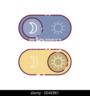 Pulsante modalità buio e chiaro Illustrazione Vettoriale