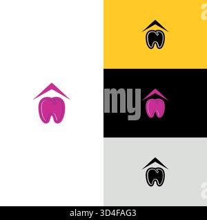 Concept del logo Dental Home Care Illustrazione Vettoriale