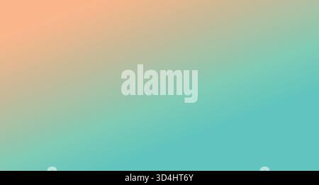 Sfondo a gradiente astratto con colori turchese e arancione. Consistenza in gradazioni morbide con colori pastello blu e arancione Illustrazione Vettoriale