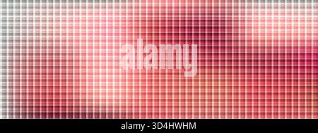 Sfondo gradiente con superficie frattale in vetro scanalato. Rosso brillante e rosa texture astratta Illustrazione Vettoriale