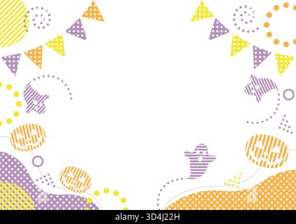 Felice Halloween Vector illustrazione di sfondo in stile contemporaneo con spazio testo. Illustrazione Vettoriale
