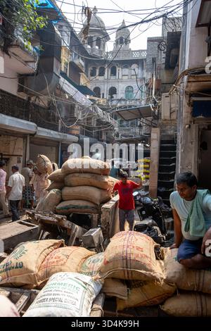 Vecchia Delhi, India, Scene di strada Foto Stock