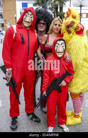 Carnevale a Sitges, Catalogna, Spagna. Foto Stock