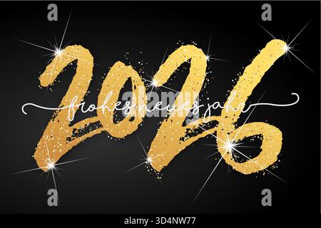 2026 - felice anno nuovo 2026 Illustrazione Vettoriale