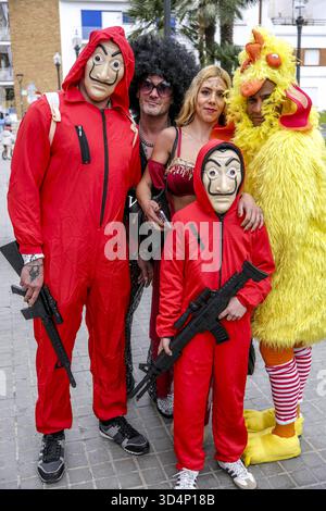 Carnevale a Sitges, Catalogna, Spagna. Carnevale a Sitges, Catalogna, Spagna 016962 162 Foto Stock