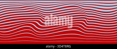 Motivo di transizione a strisce ondulate. Bg geometrico astratto con linee orizzontali. Sfumatura dello sfondo Illustrazione Vettoriale