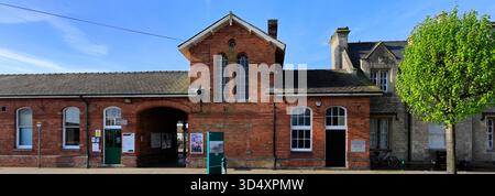 La stazione ferroviaria di Sleaford, Lincolnshire, Inghilterra, Regno Unito Foto Stock