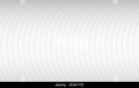 Sfondo astratto bianco e grigio pulito con archi curvi a gradiente che creano un senso di flusso minimo del design. Ideale per presentazioni Web design Illustrazione Vettoriale