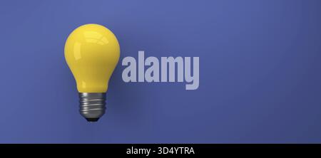 Vecchia lampadina classica di fronte allo sfondo - 3D Illustrazione Foto Stock