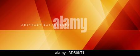Moderno banner astratto rosso e giallo dalle forme geometriche. Sfondo astratto arancione e rosso. Illustrazione vettoriale Illustrazione Vettoriale