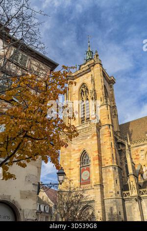 Chiesa di San Martino, Colmar, Haut-Rhin, Grand Est, Francia Foto Stock